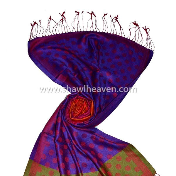 Colorful polka dot scarf in super smooth modal